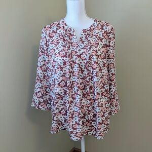 Croft & Barrow Floral Women's Top - Size Large